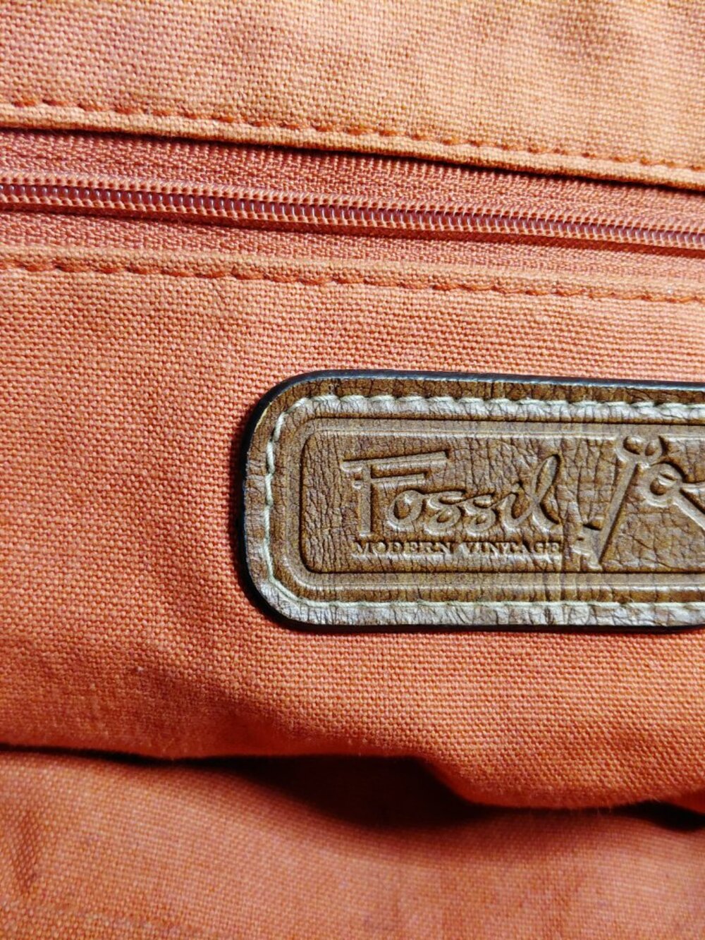 Fossil Vintage Floral Tapestry Leather Satchel Handbag - Picture 9 of 11